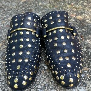Steve Madden Gold Studded Mules
